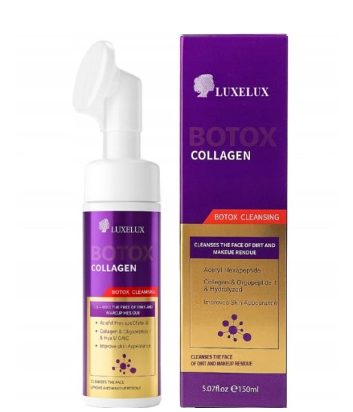 LUXELUX Botox Oczyszczająca pianka do mycia twarzy z głowicą silikonową 150ml.jpg